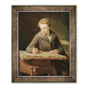 Tablou inramat - Nicolas-Bernard Lepicie - Tanarul desenator, Carle Vernet, 70 x 85 cm