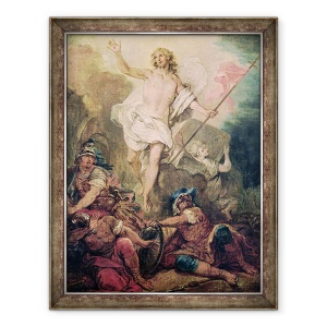 Tablou inramat - Nicolas Bertin - Studiu pentru inviere pentru o pictura destinata Bisericii Sfantul Leu si Sfantul Gilles, 60 x 80 cm