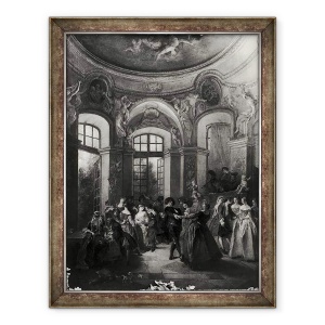 Tablou inramat - Nicolas Lancret - Danseaza intr-un pavilion, 60 x 80 cm