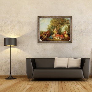 Tablou inramat - Nicolas Lancret - toamna, 60 x 80 cm - Img 2