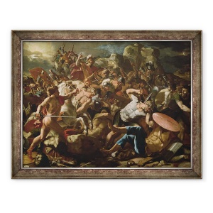 Tablou inramat - Nicolas Poussin - Batalia dintre israeliti si amoriti, 60 x 80 cm