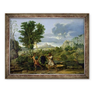 Tablou inramat - Nicolas Poussin - Toamna, sau ciorchinele de struguri luate din tara Promisa, 60 x 80 cm