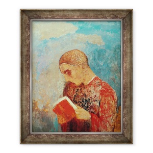 Tablou inramat - Odilon Redon - Alsacia sau, Monk Reading, 50 x 60 cm