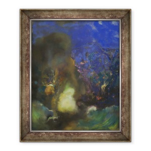Tablou inramat - Odilon Redon - Roger si Angelica, 50 x 60 cm