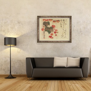 Tablou inramat - Ogata Kenzan - Iedera de toamna, 70 x 90 cm - Img 2