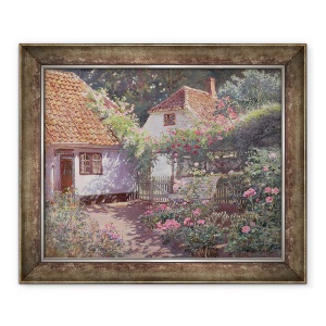 Tablou inramat - Olaf Viggo Peter Langer - Gradina Trandafirilor, 70 x 85 cm