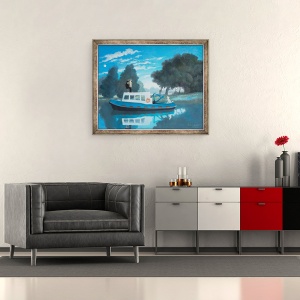 Tablou inramat - Ophelia Redpath - Raul Lunii, 50 x 60 cm - Img 2