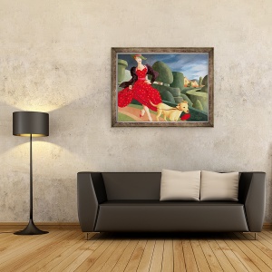 Tablou inramat - Ophelia Redpath - Un caine are bani?, 60 x 80 cm - Img 2