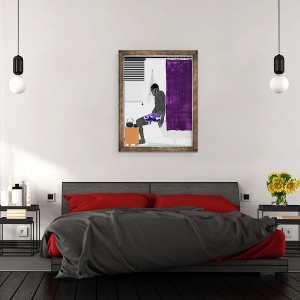 Tablou inramat - Osinachi - Pentru a mentine dusul in functiune, 60 x 80 cm - Img 3