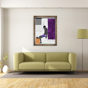 Tablou inramat - Osinachi - Pentru a mentine dusul in functiune, 70 x 90 cm - Img 2