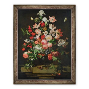 Tablou inramat - Ottmar the Elder Elliger - Pictura cu flori, 70 x 90 cm