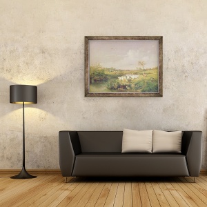 Tablou inramat - Otto Speckter - Gaste pasunat, 60 x 80 cm - Img 2