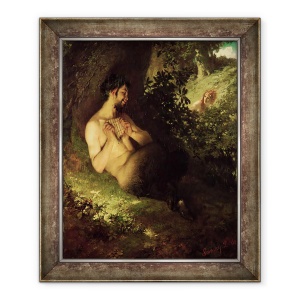 Tablou inramat - Pal Szinyei Merse - Faun si nimfa, 50 x 60 cm