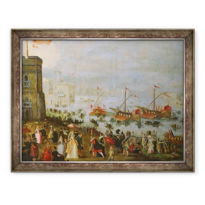 Tablou inramat - Paolo Fiammingo - O petrecere in Venetia, 70 x 90 cm