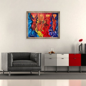 Tablou inramat - Patricia Brintle - Carnavalesque, 50 x 60 cm - Img 2