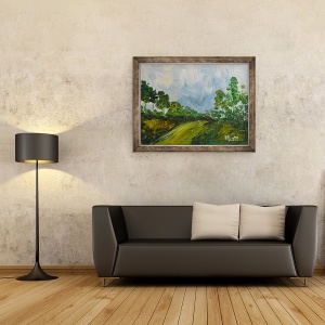 Tablou inramat - Patricia Brintle - in jos pe deal, 70 x 90 cm - Img 2
