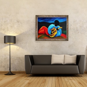 Tablou inramat - Patricia Brintle - Ti-Jean le chitariste, 60 x 80 cm - Img 2