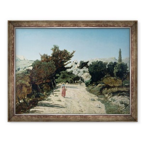 Tablou inramat - Paul Camille Guigou - Ruta de la Gineste, langa Marsilia, 60 x 80 cm
