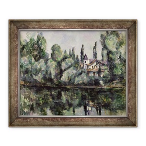 Tablou inramat - Paul Cezanne - Bancile din Marne, 50 x 60 cm