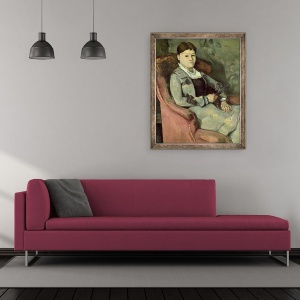 Tablou inramat - Paul Cezanne - Sotia artistului intr-un fotoliu, 70 x 85 cm - Img 2