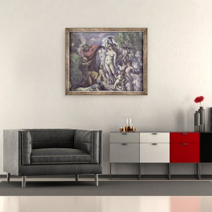 Tablou inramat - Paul Cezanne - Tentatia Sfantului Anton, 50 x 60 cm - Img 2