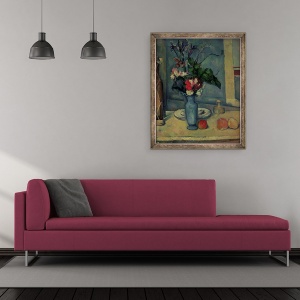 Tablou inramat - Paul Cezanne - Vaza albastra, 50 x 60 cm - Img 2