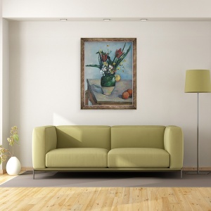Tablou inramat - Paul Cezanne - Vaza de lalele, 60 x 80 cm - Img 2