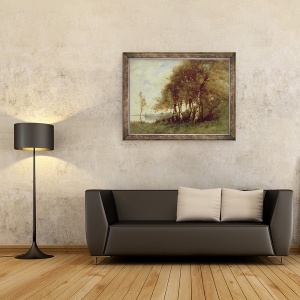 Tablou inramat - Paul Desire Trouillebert - peisaj, 60 x 80 cm - Img 2