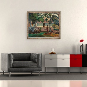 Tablou inramat - Paul Gauguin - Arborele Mare, 50 x 60 cm - Img 2