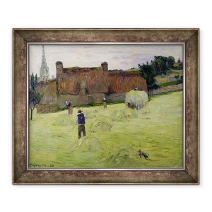 Tablou inramat - Paul Gauguin - Haymaking in Bretania, 70 x 85 cm