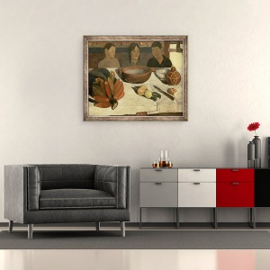 Tablou inramat - Paul Gauguin - Masa Bananele, 50 x 60 cm - Img 2