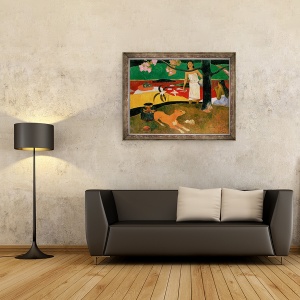 Tablou inramat - Paul Gauguin - Pastoralele Tahitiene, 60 x 80 cm - Img 2