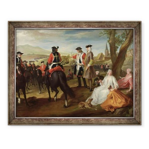 Tablou inramat - Paul Ponce Antoine Robert - Revizuirea muschetarilor negri pe Plaine des Sablons, 60 x 80 cm