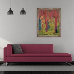 Tablou inramat - Paul Serusier - Incantatia, sau Padurea Sfanta, 50 x 60 cm - Img 2