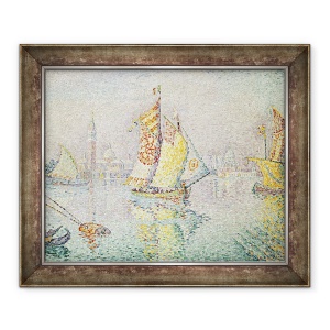 Tablou inramat - Paul Signac - Vela galbena, Venetia, 70 x 85 cm
