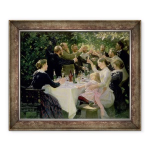 Tablou inramat - Peder Severin Kroyer - Hip Hip Hurrah! Petrecerea artistilor la Skagen, 50 x 60 cm