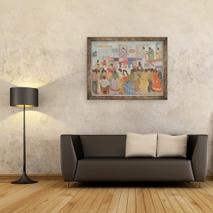Tablou inramat - Pedro Figari - Dansatori in Haiti, 60 x 80 cm - Img 2