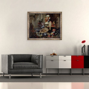 Tablou inramat - Peter Boel - Alegorie a vanitatilor lumii, 50 x 60 cm - Img 2