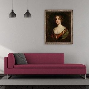 Tablou inramat - Peter Lely - Aphra Behn 1640-89, 50 x 60 cm - Img 2