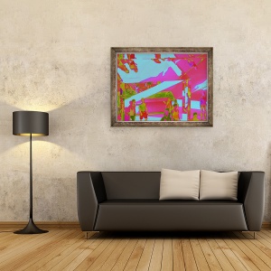 Tablou inramat - Peter McClure - PLAJA DIN VENEtIA CU SUSUL iN JOS, 70 x 90 cm - Img 2