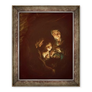 Tablou inramat - Peter Paul Rubens - Batrana cu un brazier, 50 x 60 cm