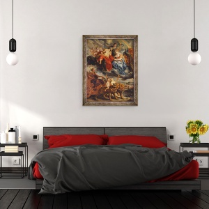 Tablou inramat - Peter Paul Rubens - Ciclul Medici, intalnirea lui Henri al IV-lea 1553-1610 si a Mariei de Medici 1573-1642 la Lyon in 9 septembrie 1600, 70 x 90 cm - Img 3