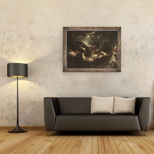 Tablou inramat - Peter Paul Rubens - Erou si Leander, 70 x 90 cm - Img 2
