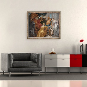 Tablou inramat - Peter Paul Rubens - Judecata lui Solomon, 50 x 60 cm - Img 2