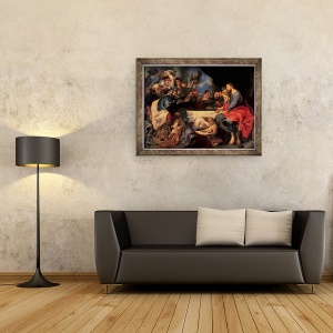 Tablou inramat - Peter Paul Rubens - Sarbatoarea in casa lui Simon Fariseul, 60 x 80 cm - Img 2