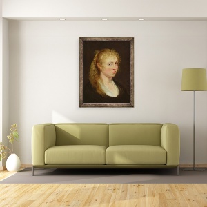 Tablou inramat - Peter Paul Rubens - Tanara femeie cu par cret, 60 x 80 cm - Img 2