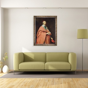 Tablou inramat - Philippe de Champaigne - Cardinal Richelieu 1585-1642 c.1639, 60 x 80 cm - Img 2