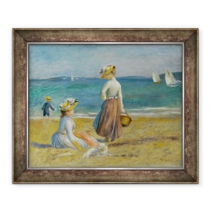 Tablou inramat - Pierre Auguste Renoir - Cifrele de pe plaja, 50 x 60 cm