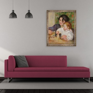 Tablou inramat - Pierre Auguste Renoir - Gabrielle and Jean, 50 x 60 cm - Img 2