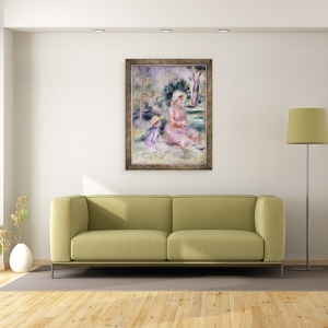 Tablou inramat - Pierre Auguste Renoir - Madame Renoir si fiul ei Pierre, 60 x 80 cm - Img 2